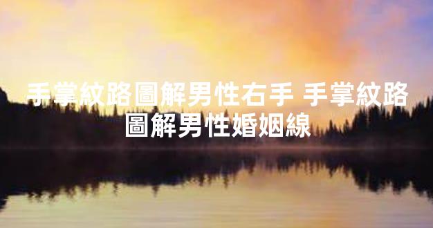 手掌紋路圖解男性右手 手掌紋路圖解男性婚姻線